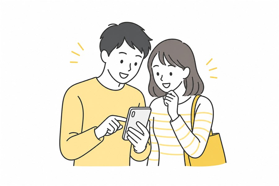 レンタカーの疑問をスタッフに相談するイラスト